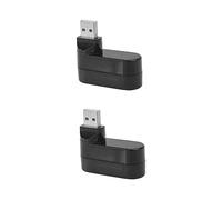 BESTonZON 2pcs Double Socket Usb Adapter Hub Rotatable Cable Hub for Pc Laptop Usb Splitter