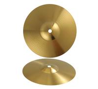 BESTonZON 2pcs Drum Cymbals Jazz Crash Cymbal for Practice Drum Set Music Instrument Accessories Brass
