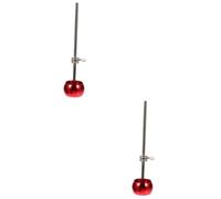 BESTonZON 2pcs Drum Pedal Hammer Electronic Drum Sticks Drum Pedal Parts Bass Drum Pedal Drum Pedal Replace Hammer Bass Pedal Kick Drum Drum Foot Pedal Aluminum Alloy Red