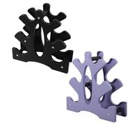 BESTonZON 2Pcs Dumbbell Rack Heavy Duty Plastic Dumbbell Storage Stand Wear-resistant Weight Holder Compact Stable Organizer for Home Gym Fitness