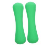 BESTonZON 2pcs Dumbbells Light Plastic Barbell for Kindergarten Exercise Fitness Training Hand Weights in Soft Green for Boys and Coordination Development