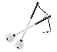 BESTonZON 2pcs Felt Drum Mallets Lightweight Percussion Drumsticks with Stainless Steel Handles for Drum Kits and Marching Bands Suitable for Beginners and Young Drummers