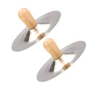 BESTonZON 2pcs Finger Cymbals Boys and Girls Musical Toys Metal Percussion Instruments for Boy Girl Parties Belly Dancing
