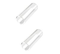BESTonZON 2pcs Finger Slider for Guitar High Grade Glass Slide Bar for Acoustic Electric Guitars Soft Subtle Harmonics Sound