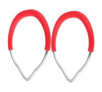 BESTonZON 2pcs Fitness Hanging Rings Metal Playground Climbing Rings for Strength and Coordination Colorful Outdoor Gym Accessories for Home School and Community Play Areas