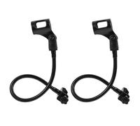 BESTonZON 2Pcs Flexible Tripod Microphone Stand Clip Adjustable Black Mic Holder for Desktop Use Universal Hose Design for Streaming and Podcasting