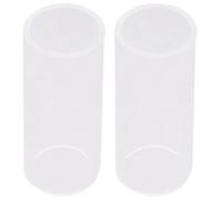 BESTonZON 2pcs Glass Guitar Slide Set for Guitar with Sustain and Accentuation of Middle Harmonics Standard Size 5.1x2.2x2.2cm