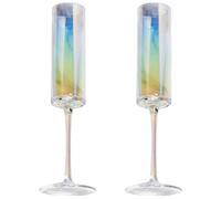 BESTonZON 2pcs Glass Wine Goblets Set for Kitchen and Parties, Elegant Moderate Capacity 180ml Glass Cups Beautiful Standing Design for Household Use