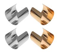 BESTonZON 2PCS Gold and Silver Wide Open Bracelets, Adjustable Metal Bangle Wrist Wrap Jewelry for Women and, Grooved Upper Arm Punk Style Accessories for Daily and Party Wear