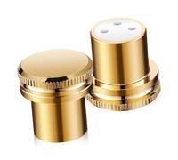 BESTonZON 2pcs Gold Plated Xlr Female Dust Caps Copper Connector Covers for Noise Reduction and Durable Protection Compatible with Microphones Speakers and Audio Devices