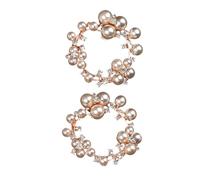 BESTonZON 2pcs Golden Pearl Shoe Clips for Women Wedding, Rhinestone Alloy Decorative Shoe Buckle Clips Easy Clip-on Function, Chic Accessories for High Heels,