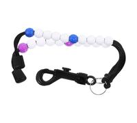 BESTonZON 2pcs Golf Stroke Counter Bead Scoring Chain Wrist Scorekeeper Portable Reusable with Buckle for Accurate Golf Scoring and Analysis White Purple White Blue