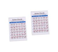 BESTonZON 2pcs Guitar Chord Practice Chart for Beginners Finger Guide Note Decals Chord Training Chart for Students and Teachers