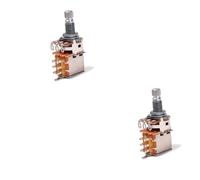 BESTonZON 2pcs Guitar Potentiometer Volume Tone Switch Pots Shaft Push Pull Potentiometer Audio Taper Potentiometers Electric Guitar Shaft Push Guitar Pot Audio Taper Pots Bass A500k