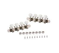 BESTonZON 2pcs Guitar Tuning Keys Replacement for Old Tuning Pegs Silver Metal 4l and 4r round Button Improve Sound for Electric Guitar