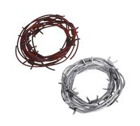 BESTonZON 2pcs Halloween Barbed Wire Decoration Realistic Prop for Haunted House Costume Party and Pranks Enhanced Visual Impact with Reliable Pe Material