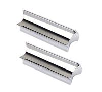 BESTonZON 2pcs Hard-chrome Plated Stainless Steel Guitar Slide Metal Tone Bar Finger Slide for Acoustic and Electric Guitar Accessories
