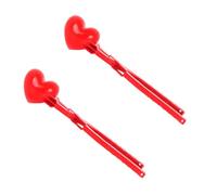 BESTonZON 2Pcs Heart-shaped Snow Mold Clips for Outdoor Bright Red Plastic Maker for Fight Sand Mud Bath Bombs Creative Winter for Boys