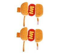 BESTonZON 2PCS Hot Dog Costume for Small Dogs and Cats Cotton Warm Puppy Cosplay Suit Easy to Wear Funny Pet Outfit for Halloween Birthday Party and