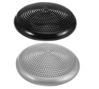 BESTonZON 2pcs Inflatable Yoga Balance Ball Holder with Anti-slip Base Thickened Cushion for Core Muscle Training Massage and Exercise Portable Sport Holder for Home Gym Office Workouts