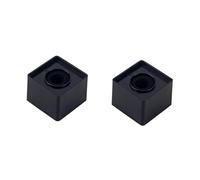 BESTonZON 2pcs Interview Microphone Station Handheld Square Cube Shaped Logo Flag Stand Portable Microphone Arm