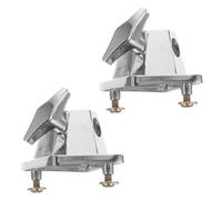 BESTonZON 2pcs Iron Tom Stand Base Mount Bracket for Drum Set Floor Tom Leg Clamp Holder Drum Kit Accessory for Instrument Parts