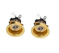 BESTonZON 2pcs Jack Stereo Output Socket Guitar Endpin Jack for Electric Bass Guitar Parts Accessories Socket Connector