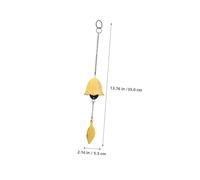 BESTonZON 2pcs Japanese Vintage Cast Iron Wind Chimes with Leaf Pendants Weather-resistant Memorial Aeolian Bells for Patio Garden Home Decor Traditional Japanese Style Outdoor Indoor