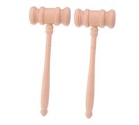 BESTonZON 2pcs Judge Hammer Wooden Judge Gavel for Auction Reusable Lawyer Party Favors Solid Wood Hammer Prop for Movie Scene Mallet Ornament for Law Decor