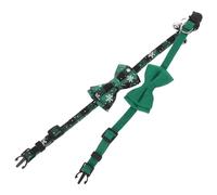 BESTonZON 2pcs Kitten Collar Festive Cat Collar for Pets Breakaway Bowtie Cute Dark Green