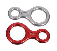 BESTonZON 2pcs Lightweight Aluminum Alloy Climbing Descender for Rappelling High-altitude Rescue Gear with Adjustable Descent Control Stable Figure-eight Design for Outdoor Adventure Safety