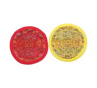BESTonZON 2pcs Lightweight Cotton Cloth Sound Bowl Pads for Buddha Sound Bowls, Simple Design Cushions for Meditation Floor Seating and Buddhist Ritual Instruments
