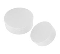 BESTonZON 2pcs Lightweight Foam Cake Dummy round Model for Cake Decorating Practice, Manual Homework Use, Suitable for Handmade Creations and Dessert Shop Displays
