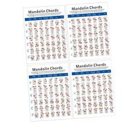 BESTonZON 2pcs Mandolin Chord Exercise Diagram Plate Paper Training Chart Essential for Beginners