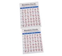 BESTonZON 2pcs Mandolin Training Guide Coated Paper Chord Chart for Beginners Lightweight and Portable Fretboard Diagram for of Mandolin Chords