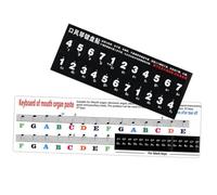 BESTonZON 2pcs Melodica Self-adhesive Keyboard Stickers for Beginners Pitch and Note Practice Patches Compatible with -key Melodicas Easy to Apply and Remove Without Residue