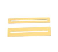 BESTonZON 2pcs Metal Fingerboard Guards for Bass and Ukulele Fret Works, Luthier Tool Protects Fretboard during Fret Removal, Golden Colour for DIY Guitar Accessories