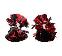BESTonZON 2pcs Metallic Cheerleading Pom with Plastic Handles Shimmering Dance Team Props Lightweight for Cheer Squad Practice School Events and Festival Performances