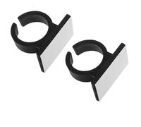 BESTonZON 2pcs Mic Flag Clip for Stand Microphone Mic Holder Clamp Adhesive Backing Plastic Clip for News Interview Tv Host