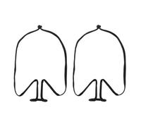 BESTonZON 2pcs Microphone Lanyard for Stage Portable Neckworn Style Mic Stand with High Stability Black Plastic Metal Holder for Musicians and Magicians on The Go Performances