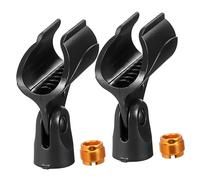 BESTonZON 2pcs Microphone Stand Clip Adjustable Angle Mic Clip Mic Desk Mount Flexible Microphone Arm Mount Clamp