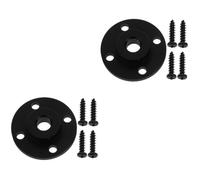 BESTonZON 2pcs Microphone Stand Microphone Wall Flange Mount 3/8-16 Microphone Wall Mounting Accessories Microphone Wall Bracket Wall Mounted Mic Holder Mic Stand Black Aluminum Alloy