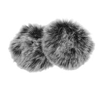 BESTonZON 2PCS Microphone Windscreen Covers Soft Plush Wind Muff Windshield Noise Reduction for Outdoor Recording and Live Broadcasts