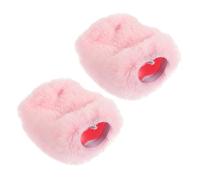 BESTonZON 2pcs Microphone Windscreen Furry Cover Mic Accessory Compatible Outdoor Wind Shield for Recording Microphone Cover