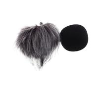 BESTonZON 2pcs Microphone Windscreen Furry Cover Microphone Cover Sponge for Recorder Mic Reusable Windcover for Zoom Wind for Stage Use