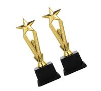BESTonZON 2pcs Mini Golden Star Trophy for Abs Award Cups for School Sports Dance Singing Gymnastics and Kindergarten Competitions Lightweight Motivational Keepsake