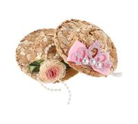 BESTonZON 2pcs Mini Hats for Chicken Parrot Bird Funny Tiny Tea Party Dress up Headwear Sun Protection Accessories Wear