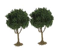 BESTonZON 2pcs Miniature Artificial Trees Plastic Model for DIY Craft Micro Landscape Simulation Sand Table Ornaments Model Railway and Architecture Decoration