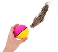 BESTonZON 2Pcs Motorized Rolling Ball Mouse for Cats and Puppies Lightweight Plastic Interactive Play Battery Operated Chase Fun for Pets Random Color