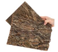 BESTonZON 2Pcs Natural Reptile Bark Decor for Terrarium Durable Climbing Platform Hideout for Lizards Geckos and Bearded Dragons Natural Wood Design